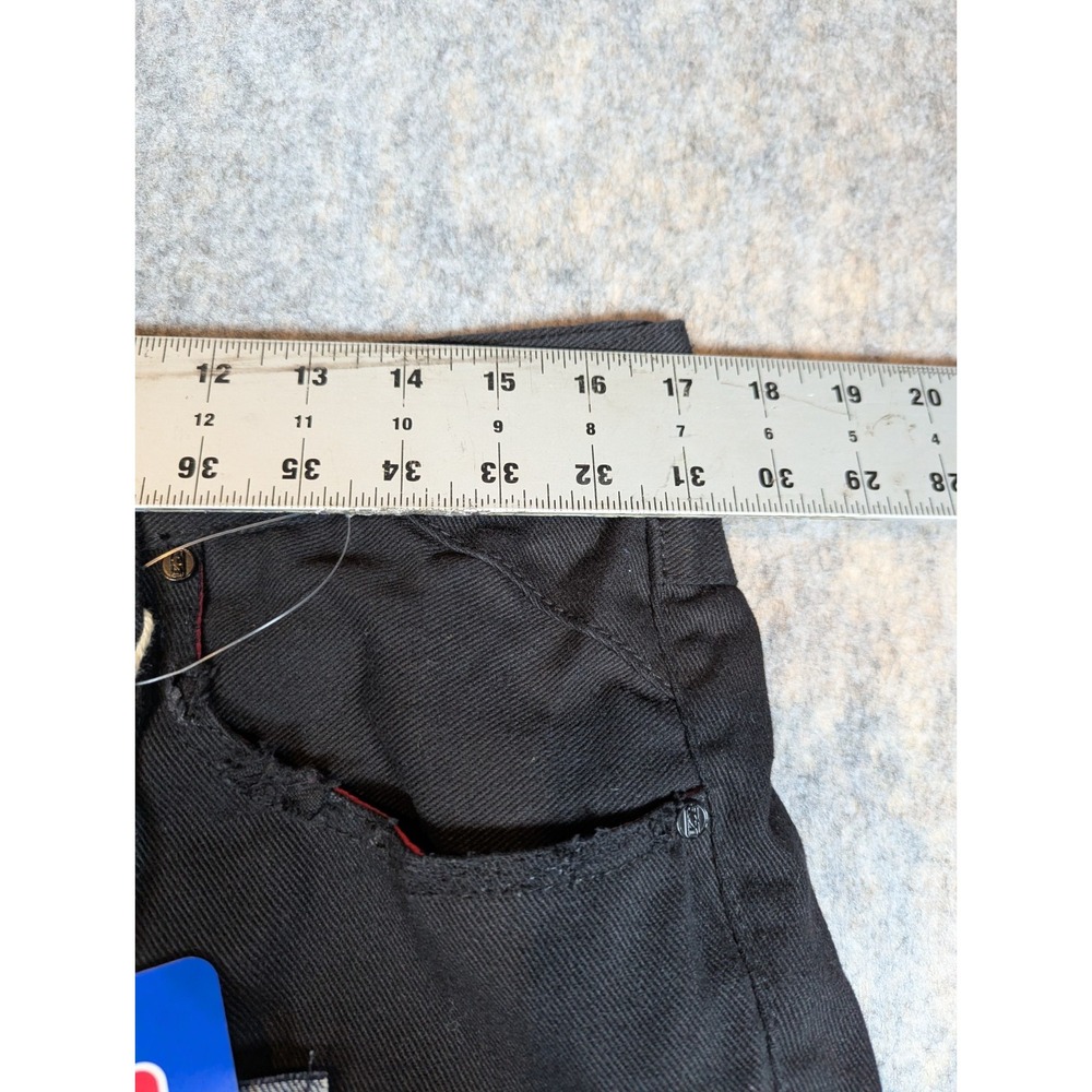 NBA UNK Mens Jeans Chicago Bulls Embroidered Y2K Shorts Black W34 Patches NWT - Picture 14 of 14